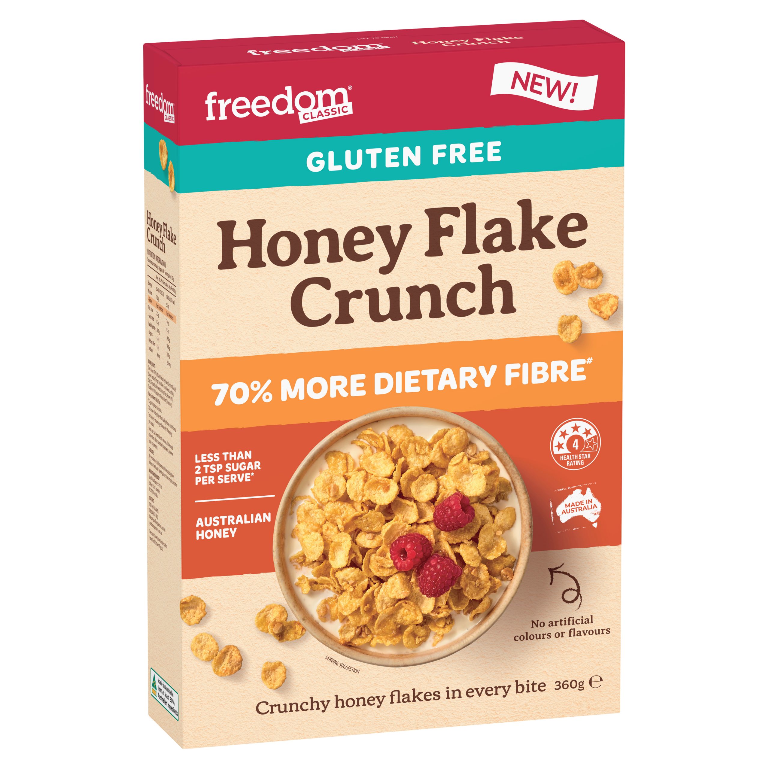 Freedom Classic Honey Flake Crunch 360g – Freedom Foods